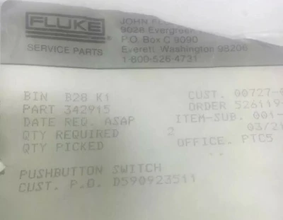 NEW Fluke 342915