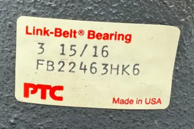 NEW PTC LINK-BELT FB22463HK6 FLANGE MOUNT BEARING 3-15/16"