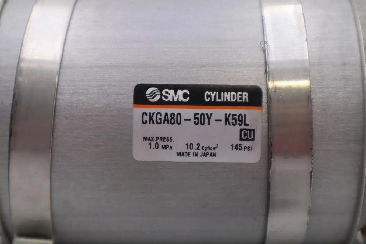 (NEW) SMC CKGA80-50Y-K59L 145psi  Pneumatic Clamp Cylinder STOCK S-367