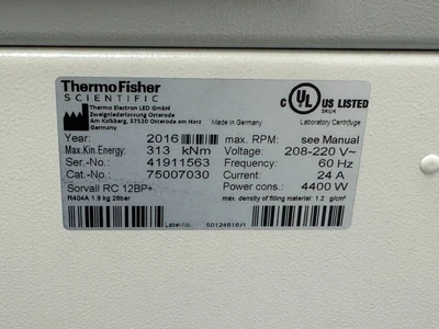 USED Thermo Scientific RC 12BP+