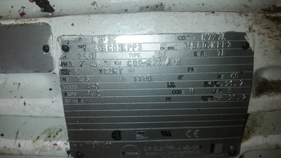 US Motors 7.5HP; 1180RPM; 460V; Frame: 256U C09-R727A-M