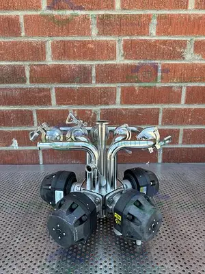 USED 5 ITT PURE FLO ADVANTAGE STAINLESS STEEL DIAPHRAGM VALVE W/ 1" SANITARY FITTING