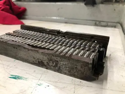 3041-385 SET OF 9 ENGINE TURNING STRAIGHT LINE PATTERN BARS