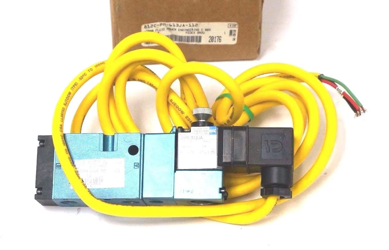 NEW MAC 812C-PM-613JA-112 SOLENOID VALVE 812CPM613JA112