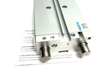 USED FESTO GUIDED DRIVE CYLINDER 80MM STROKE 20MM BORE 8161416