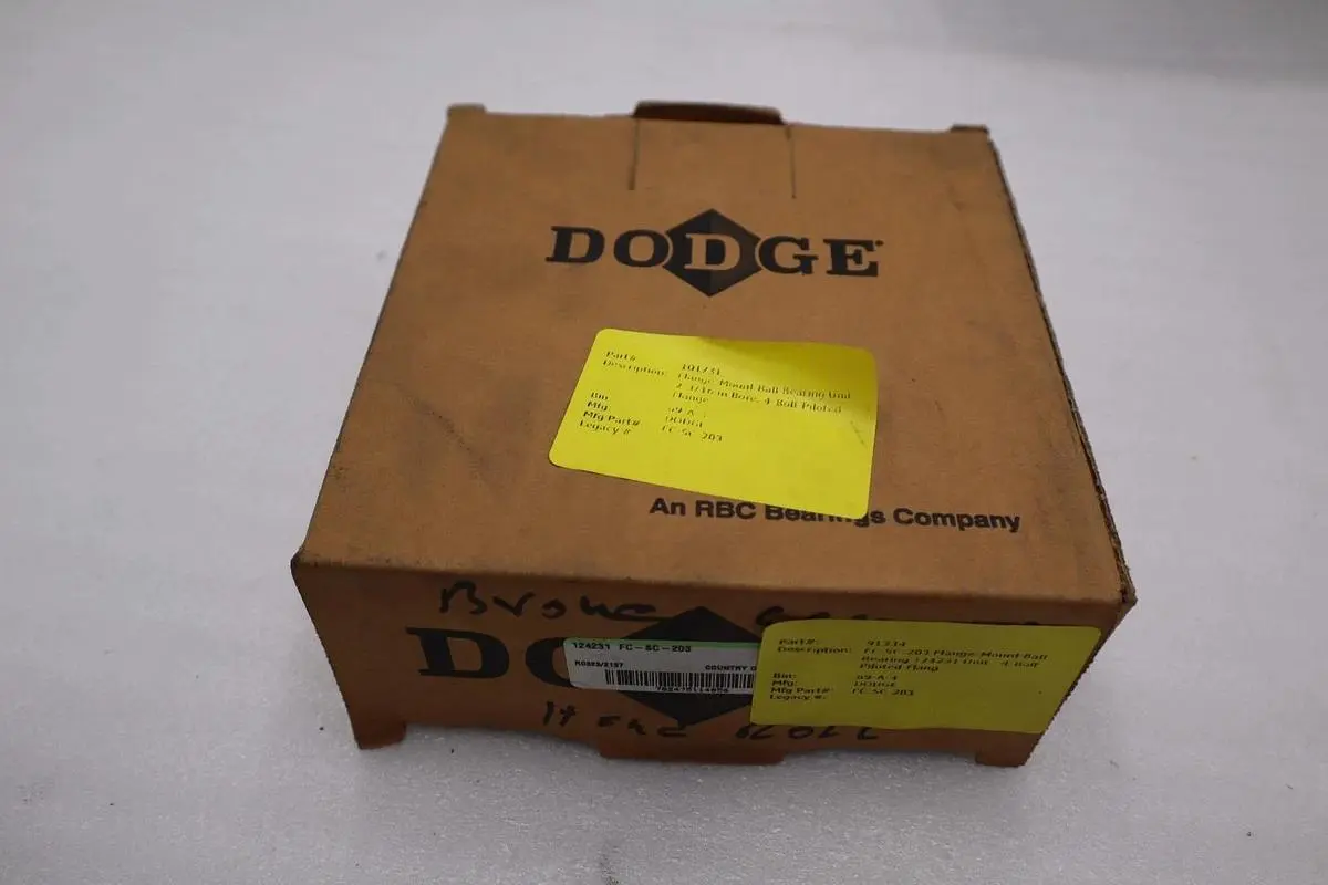 NEW DODGE 124231 FC-SC-203 FLANGE BALL BEARING - STOCK 1670CC