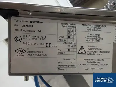 USED Mettler Toledo Mettler Toledo Scale, Model ID7/sx/Base