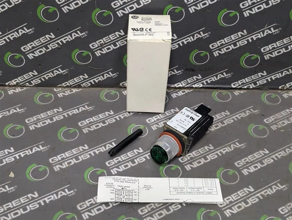Allen Bradley 800MR-P16G Green Small Round Pilot Light 120V New NIB