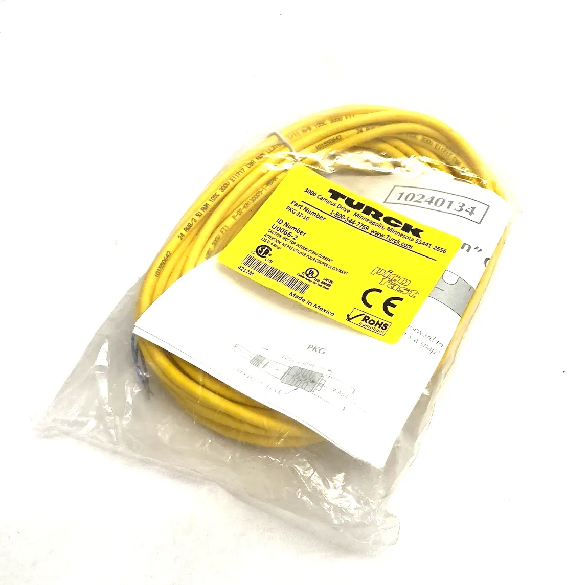 NEW TURCK PICOFAST SINGLE ENDED CONNECTION CORDSET U0066-2