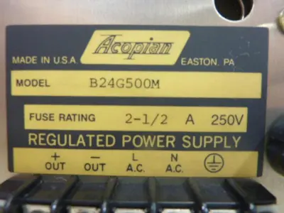 USED ACOPIAN B24G500M