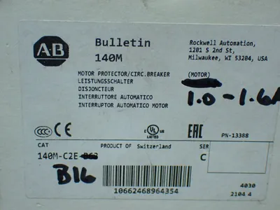 New | in-Stock ALLENBRADLEY 140MC2EB16 Circuit Breakers Ohio US | HGR 24 #1070000