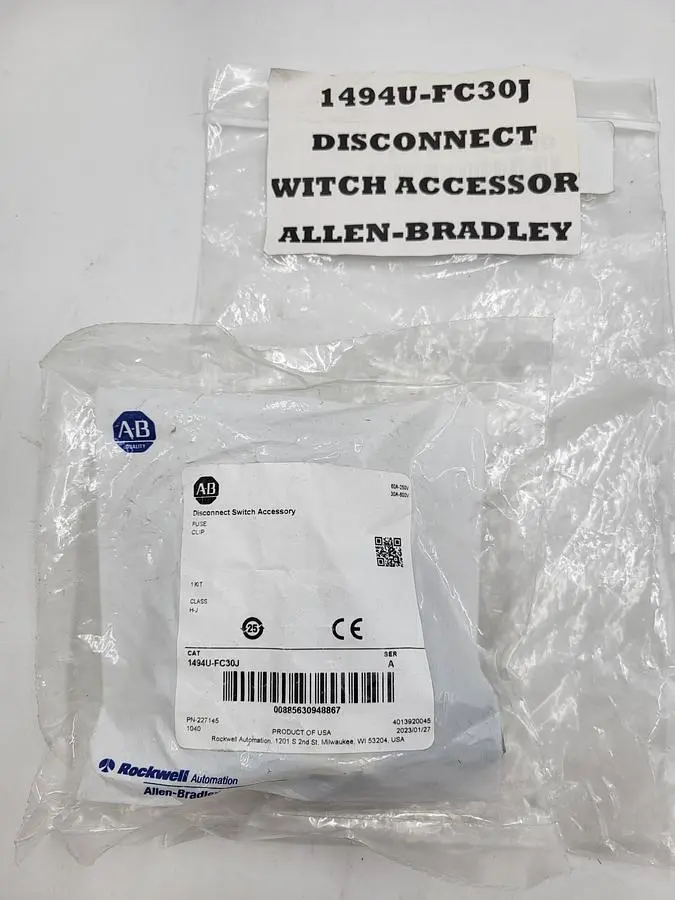 New | in-Stock ALLEN-BRADLEY ALLEN BRADLEY DISCONNECT SWITCH ACCESSORY 1494U-FC30J *NEW SEALED BAG* Disconnects | ND Industrial Surplus #1216815