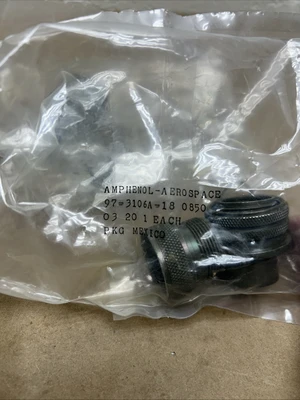 (5) Amphenol  97-3106A-18 Cases To Hold Socket Plug (No Connecting Plugs)
