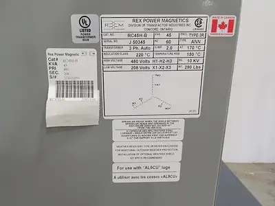 NEW REX POWER MAGNETICS RC45H-B