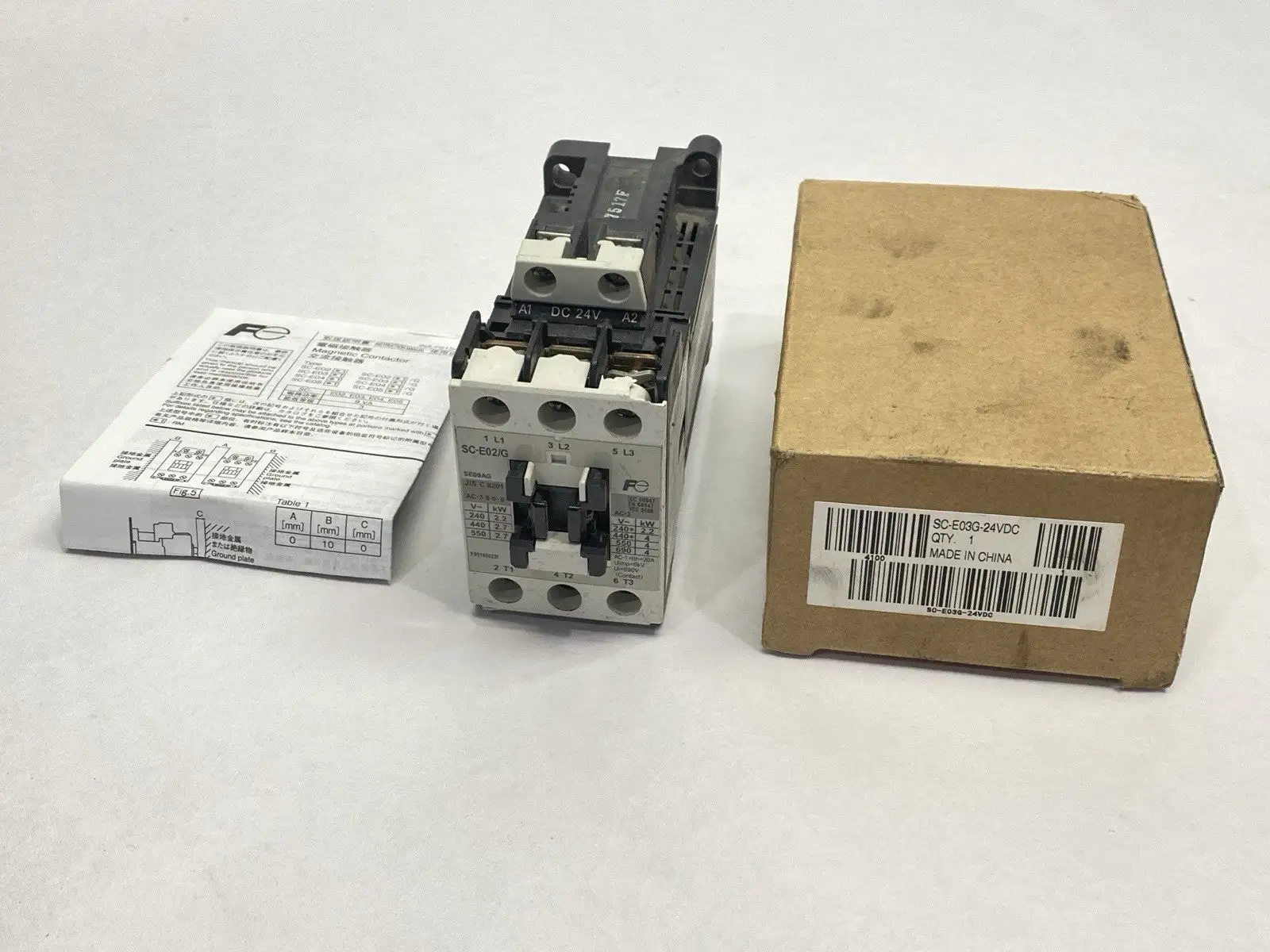 SC-E02G-24VDC | Fuji Electric  Magnetic Contactor 24VDC Coil - Used