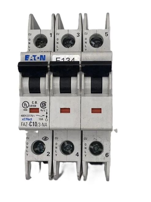 Moeller Eaton FAZ-C10/3-NA 102247 Miniature Circuit Breaker, 10A, 3-Pole [New]