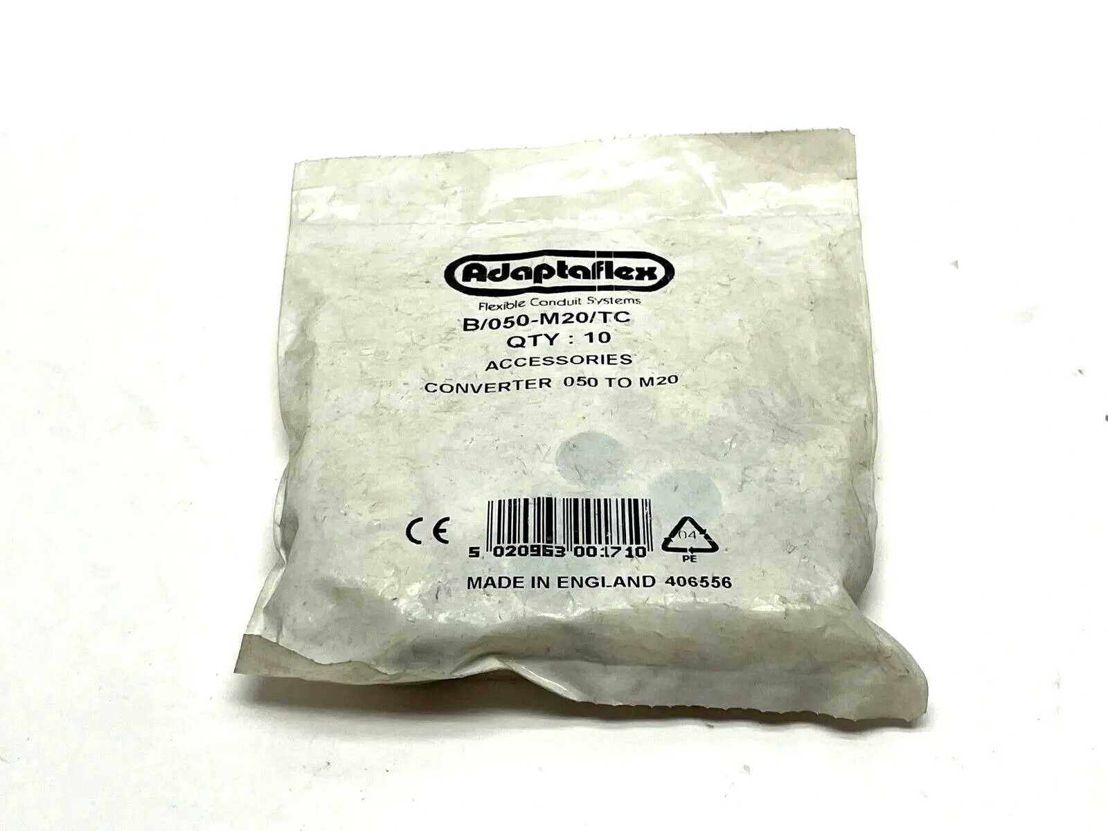 B/050-M20/TC | Adaptaflex  Adaptor 1/2" NPT to M20 PKG OF 10 - New