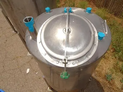 Tank, 300 Gallon, S/st, 42" x 48", Single Wall, DT/DB #5991159