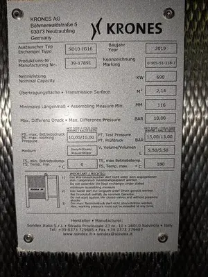 USED 2019 KRONES SD10-IG16