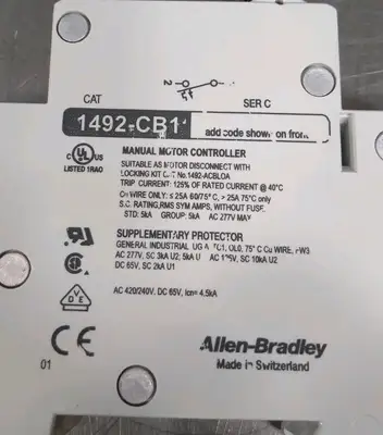 Allen Bradley 1492-CB1/C G200 20A Circuit Breaker Loc4E42