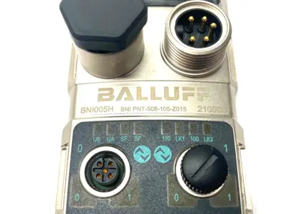 USED BALLUFF SILVER LINE I/O LINK MASTER NETWORK BLOCK BNI PNT-508-105-Z015