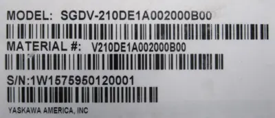 NEW YASKAWA SGDV-210DE1A002000B00 SERVOPACK SGDV210DE1A002000B00