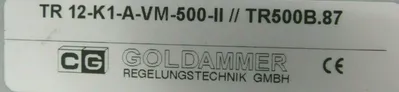 NEW GOLDAMMER TR12-K1-A-VM-500-II TEMPERATURE CONTROL TR12K1AVM500II