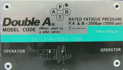 NEW DOUBLE A QG-3-P-10D1-TSP SOLENOID VALVE QG3P10D1TSP