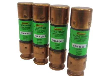 NEW BUSSMANN FRN-R-30 FUSES FRNR30 LOT OF 4