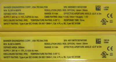 NEW BANNER 97942-174K184G01 LIGHT CURTAIN SET SLSR14-900P8 SLSE14-900P8 79537