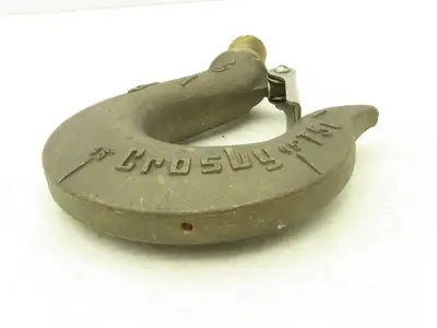 Crosby 319B JB 3.5 Ton Bronze Rigging Hoist Hook Threaded Shank w/Latch