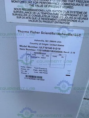 USED THERMO SCIENTIFIC ULT10140-9-D19 CRYOGENIC CHEST FREEZER, 10.3 CU FT, -140°C