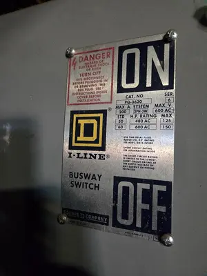 USED SQUARE D PQ-3620