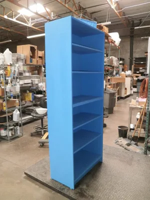 6 shelf-4 removable shelves   Custom blue Design Storage Unit, 34"x16"x 83"