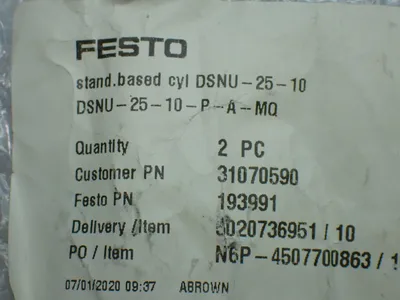 New | in-Stock FESTO DSNU2510PAMQ Pumps Ohio US | HGR 24 #926722