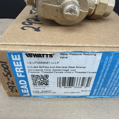 NEW Watts LFN55BM1-U-P 1/2