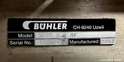 Used BUHLER INC. DFMF-2-P-R Plow Mixers Illinois US | Aaron Equipment #1241302