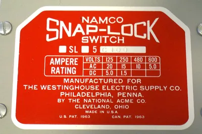 NEW NAMCO SL 5 C100 SNAP-LOCK LIMIT SWITCH SL5C100
