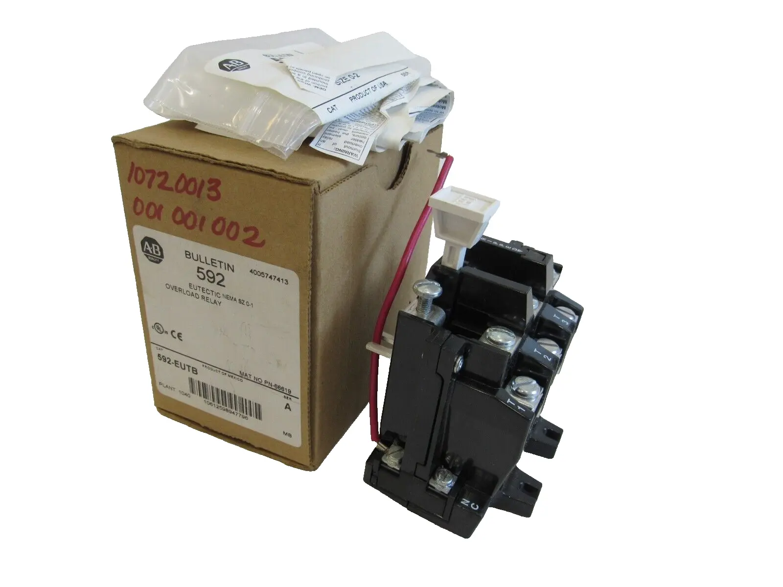 ALLEN BRADLEY 592-EUTB OVERLOAD RELAY SERIES A 592EUTB NEW, SURPLUS
