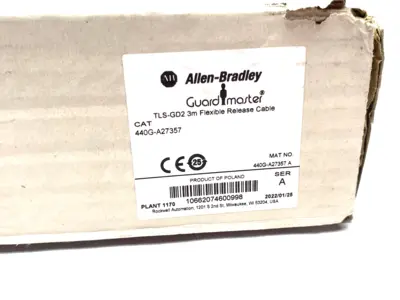USED ALLEN-BRADLEY SER. A GUARDMASTER TLS-GD2 FLEXIBLE RELEASE CABLE 3M
