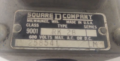 USED Square D 9001 RK-2A