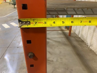 20’ x 54” Pallet Racking Upright, Double Tear Drop