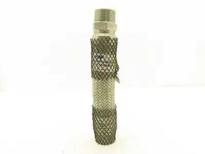 Hose Master MB-304 1-1/2"x 12" Braided Stainless Steel Flex Hose 1.5" NPT Male