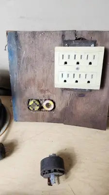 Electrical Cables and Outlet Panel with Accessories