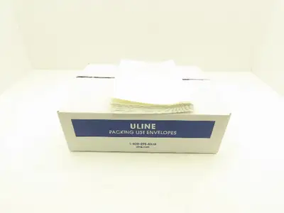 Uline Packing List Envelopes Clear 6 1/2 x 10" Side Loading Label Pouch 1000 ct