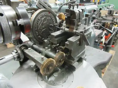 3382-385 Antique RA LIENHARD SUISSE Chaux-De-Fonds Horizontal & Vertical Rotary Engine TURNING / BROCADING MACHINE
