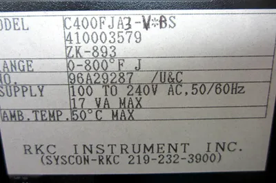 NEW SYSCON/RKC C400FJA3-V*BS TEMPERATURE CONTROL 410003579
