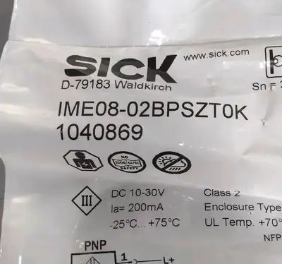Sick IME08-02BPSZT0K Proximity Switch 10-30VDC Loc5B5/3