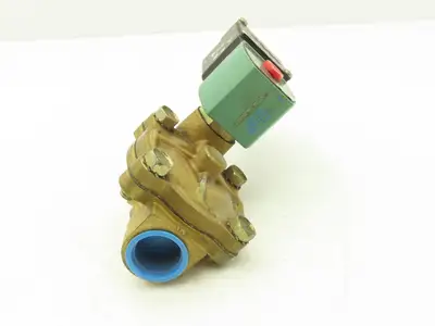 Asco JKF8210G3 Brass Solenoid Valve  3/4" N/C 5-250 AIR 5-150 w Jun Box