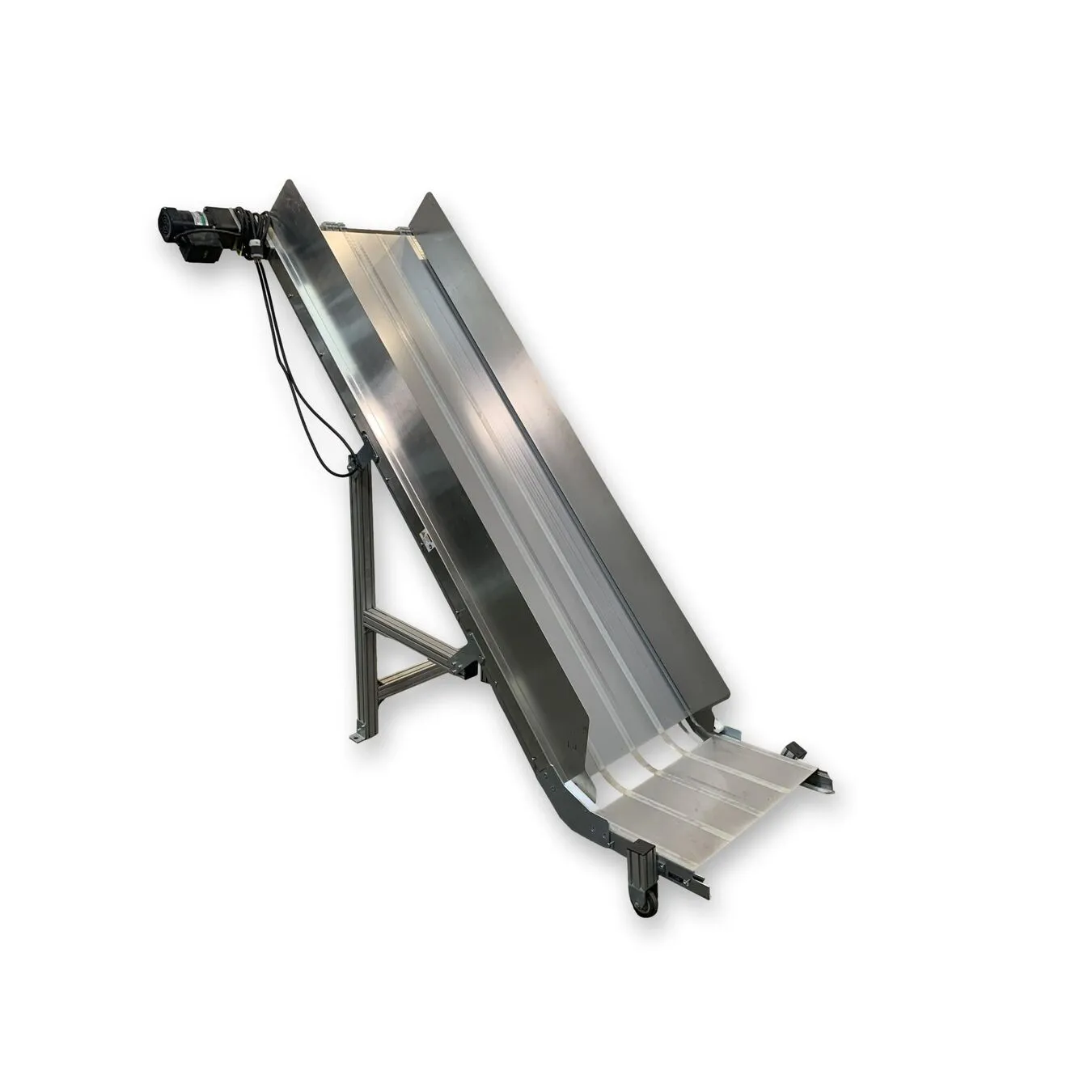 Used 22" Wide Stainless Steel Incline Conveyor - No Belt [PART]